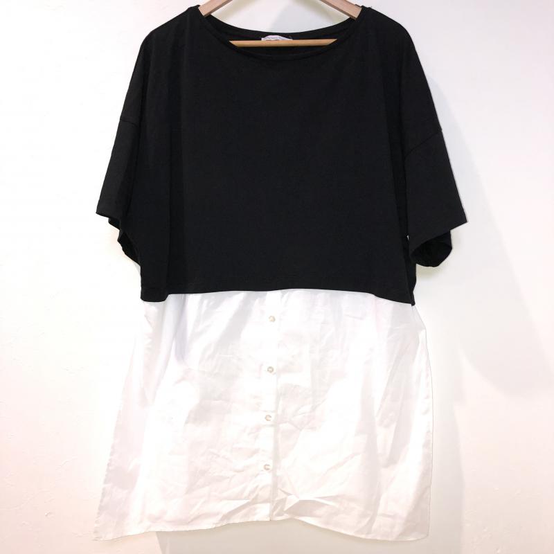 ザラコレクション ZARA COLLECTION カットソー 半袖 S 無地 黒 / ブラック / X 白 / ホワイト / レディース USED 古着 中古 10008079