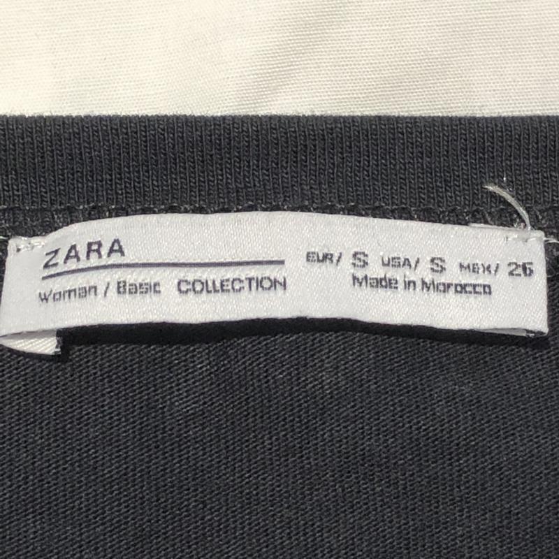 ザラコレクション ZARA COLLECTION カットソー 半袖 S 無地 黒 / ブラック / X 白 / ホワイト / レディース USED 古着 中古 10008079