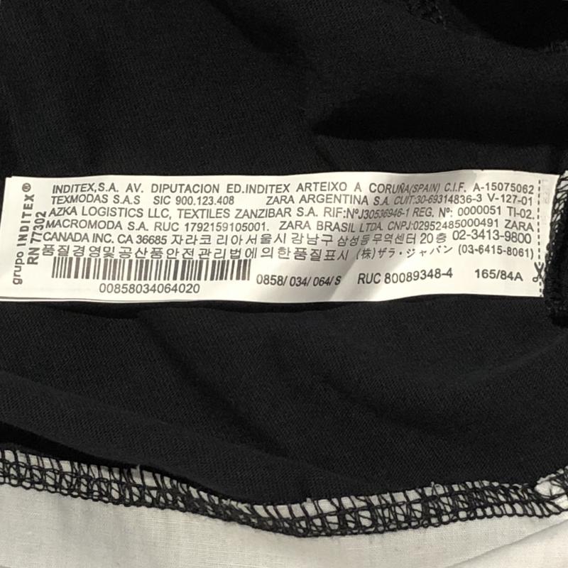 ザラコレクション ZARA COLLECTION カットソー 半袖 S 無地 黒 / ブラック / X 白 / ホワイト / レディース USED 古着 中古 10008079