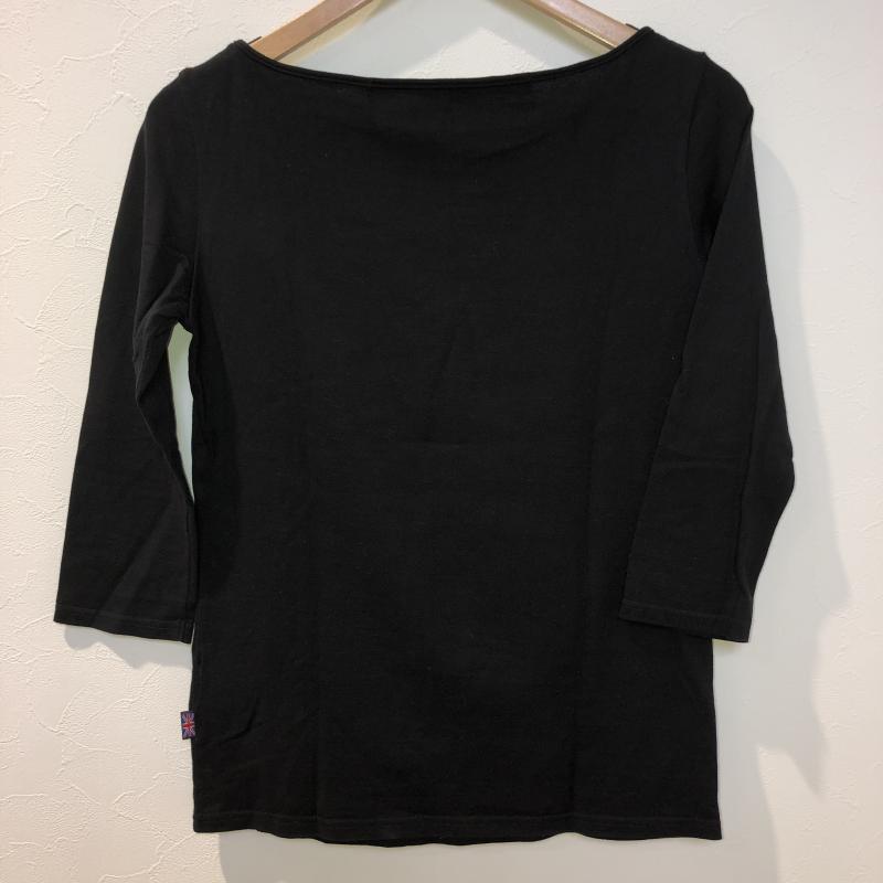 マリークヮントロンドン MARY QUANT LONDON カットソー 七分袖 M 無地 X ロゴ、文字 X プリント 黒 / ブラック / X 白 / ホワイト / レディース USED 古着 中古 10008084