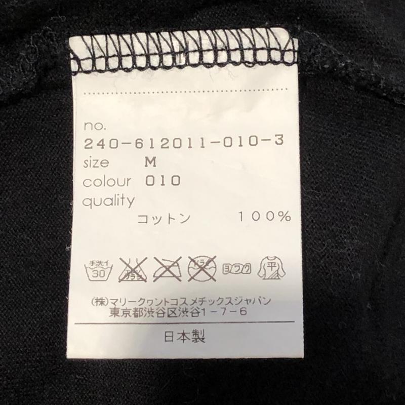 マリークヮントロンドン MARY QUANT LONDON カットソー 七分袖 M 無地 X ロゴ、文字 X プリント 黒 / ブラック / X 白 / ホワイト / レディース USED 古着 中古 10008084