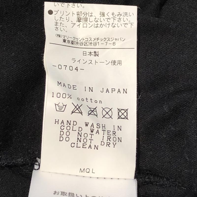 マリークヮントロンドン MARY QUANT LONDON カットソー 長袖 M 無地 X プリント 黒 / ブラック / X 白 / ホワイト / X 銀 / シルバー / レディース USED 古着 中古 10008086