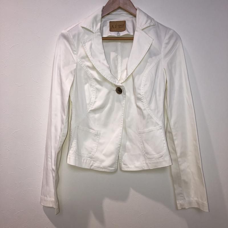 アルマーニジーンズ ARMANI JEANS ジャケット、上着 ジャケット、ブレザー 36 無地 白 / ホワイト / レディース USED 古着 中古 10008092