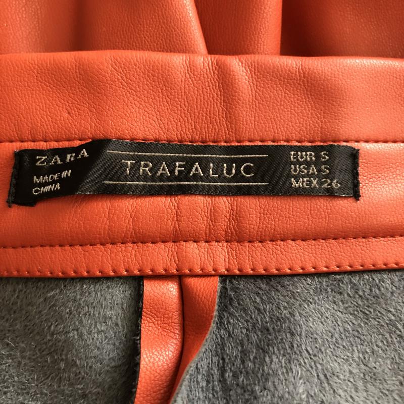 ザラ ZARA TRAFALUC パンツ スラックス ワイドパンツ S 無地 橙 / オレンジ / レディース USED 古着 中古 10008104