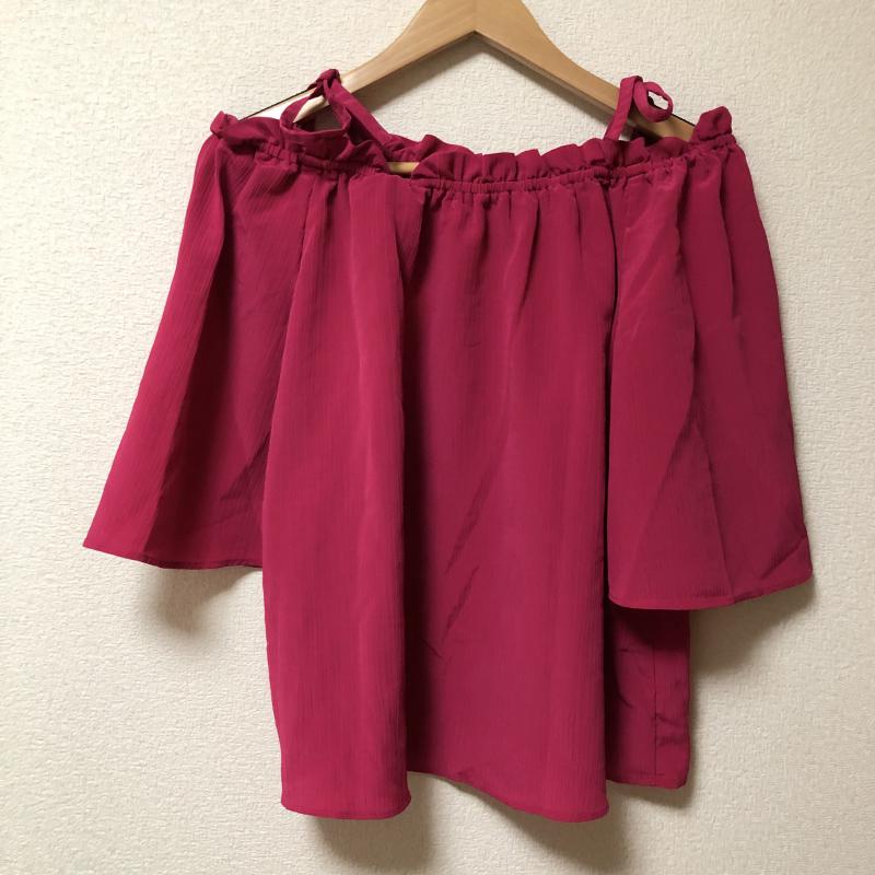 アンドサーチ And Search カットソー 七分袖 FREE 無地 桃 / ピンク / レディース USED 古着 中古 10008133