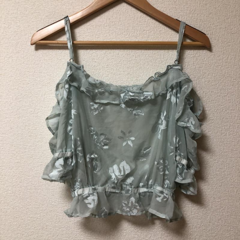 ティティーアンドコー titty&Co. カットソー 七分袖 FREE 花柄 青 / ブルー / レディース USED 古着 中古 10008135