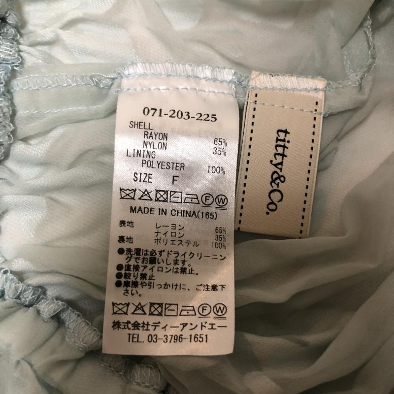 ティティーアンドコー titty&Co. カットソー 七分袖 FREE 花柄 青 / ブルー / レディース USED 古着 中古 10008135