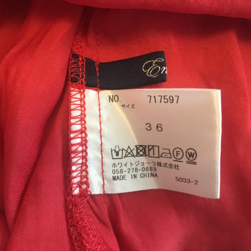 エンネア Ennea カットソー 長袖 36 無地 赤 / レッド / レディース USED 古着 中古 10008158