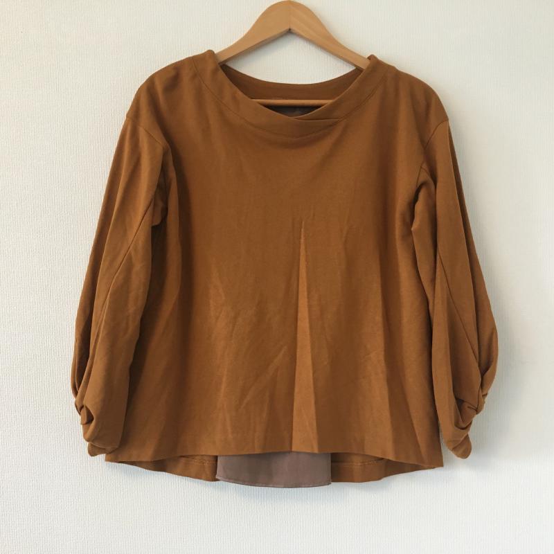 エンネア Ennea カットソー 長袖 38 無地 茶 / ブラウン / レディース USED 古着 中古 10008179