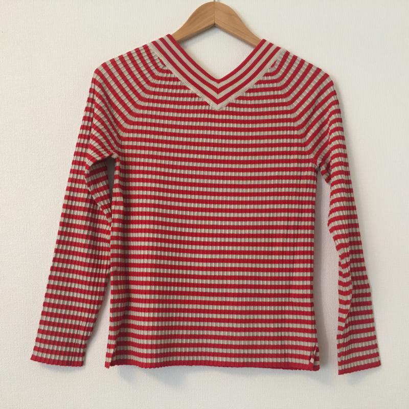 トラッゾドンナ Torrazzo Donna カットソー 長袖 ボーダー柄 X 総柄 赤 / レッド / X 灰 / グレー / レディース USED 古着 中古 10008185