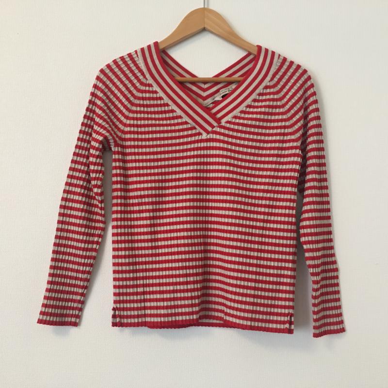 トラッゾドンナ Torrazzo Donna カットソー 長袖 ボーダー柄 X 総柄 赤 / レッド / X 灰 / グレー / レディース USED 古着 中古 10008186