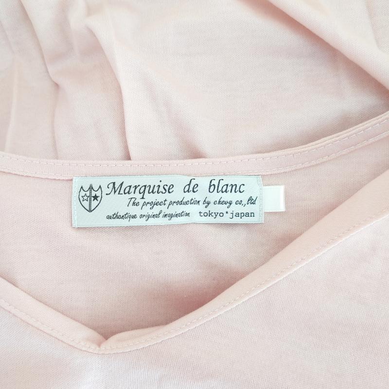 マルキスデブラン Marquise de blanc カットソー 長袖 40 無地 桃 / ピンク / レディース USED 古着 中古 10008210