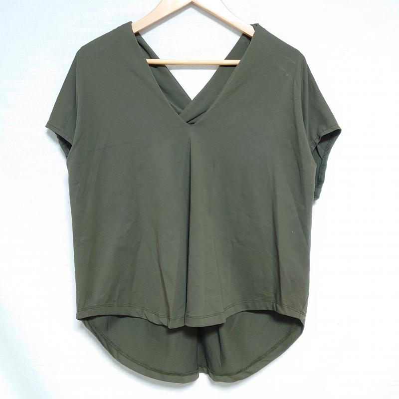 ロージー ROSIEE カットソー 半袖 36 無地 緑 / グリーン / レディース USED 古着 中古 10008217