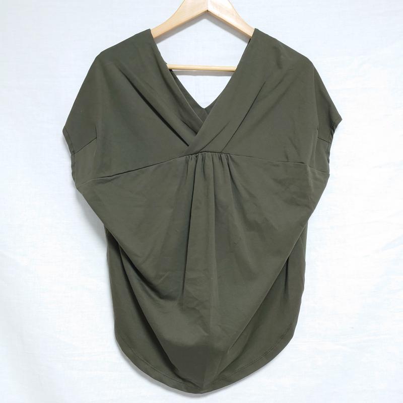 ロージー ROSIEE カットソー 半袖 36 無地 緑 / グリーン / レディース USED 古着 中古 10008217
