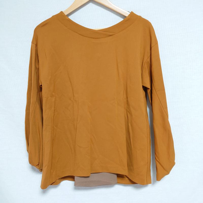エンネア Ennea カットソー 長袖 38 無地 茶 / ブラウン / レディース USED 古着 中古 10008230