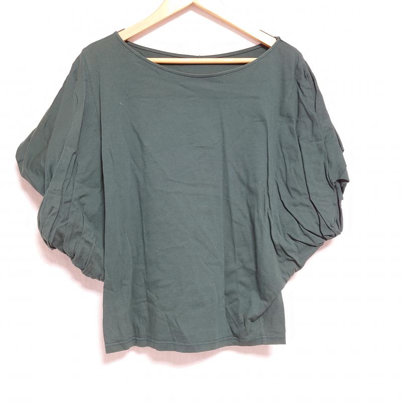 アナナス anana カットソー 半袖 38 無地 緑 / グリーン / レディース USED 古着 中古 10008233