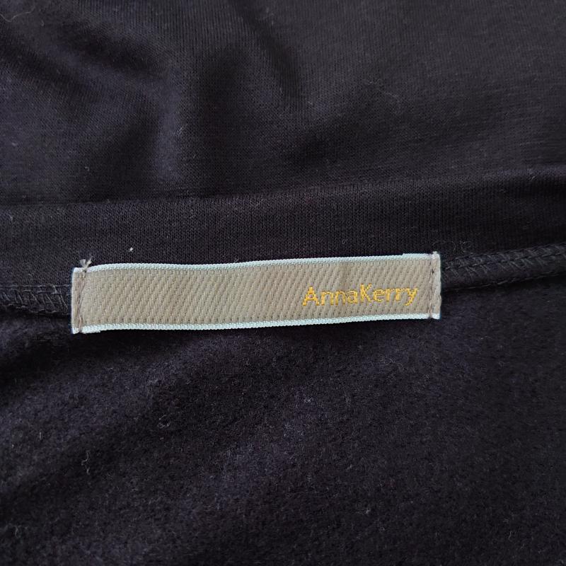 アンナケリー Anna Kerry カットソー 長袖 38 無地 黒 / ブラック / レディース USED 古着 中古 10008239