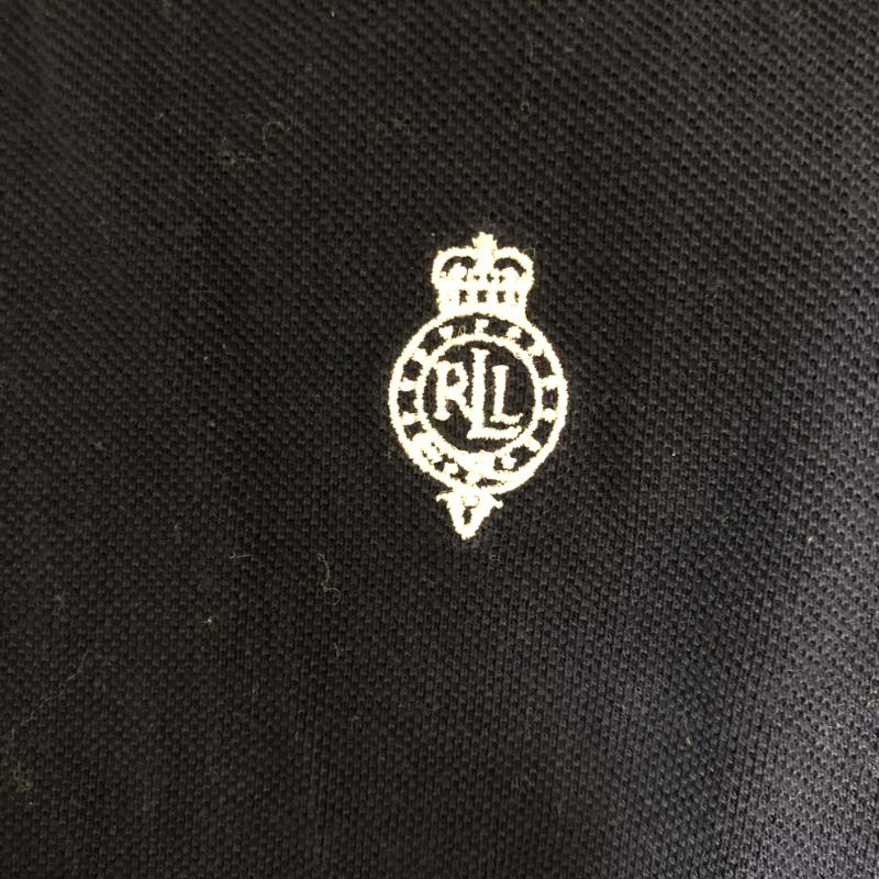 ラルフローレン RALPHLAUREN ポロシャツ 半袖 M 無地 X ロゴ、文字 紺 / ネイビー / X 白 / ホワイト / メンズ USED 古着 中古 10008265