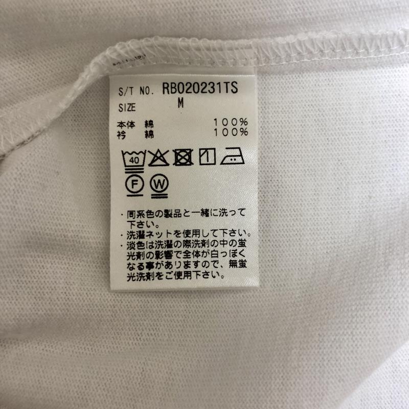 レイジブルー RAGEBLUE カットソー 半袖 M 無地 白 / ホワイト / X 黒 / ブラック / メンズ USED 古着 中古 10008279