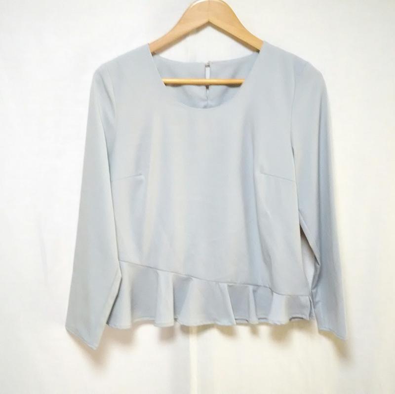 エマテイラー Emma Taylor カットソー 長袖 36 無地 青 / ブルー / レディース USED 古着 中古 10008337