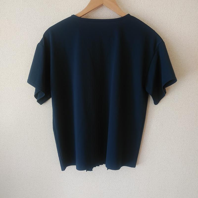 ヨーロ YOLO カットソー 半袖 38 無地 紺 / ネイビー / レディース USED 古着 中古 10008350
