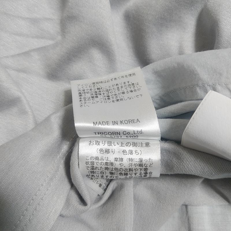 ヨーロ YOLO カットソー 半袖 36 無地 灰 / グレー / レディース USED 古着 中古 10008359