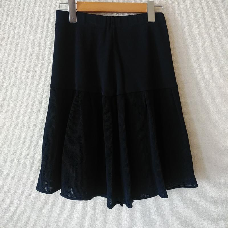 エンネア Ennea スカート ひざ丈スカート L 無地 紺 / ネイビー / レディース USED 古着 中古 10008395