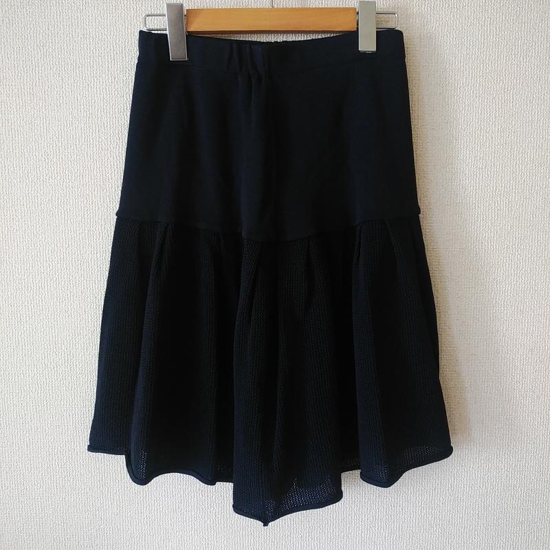 エンネア Ennea スカート ひざ丈スカート L 無地 紺 / ネイビー / レディース USED 古着 中古 10008395