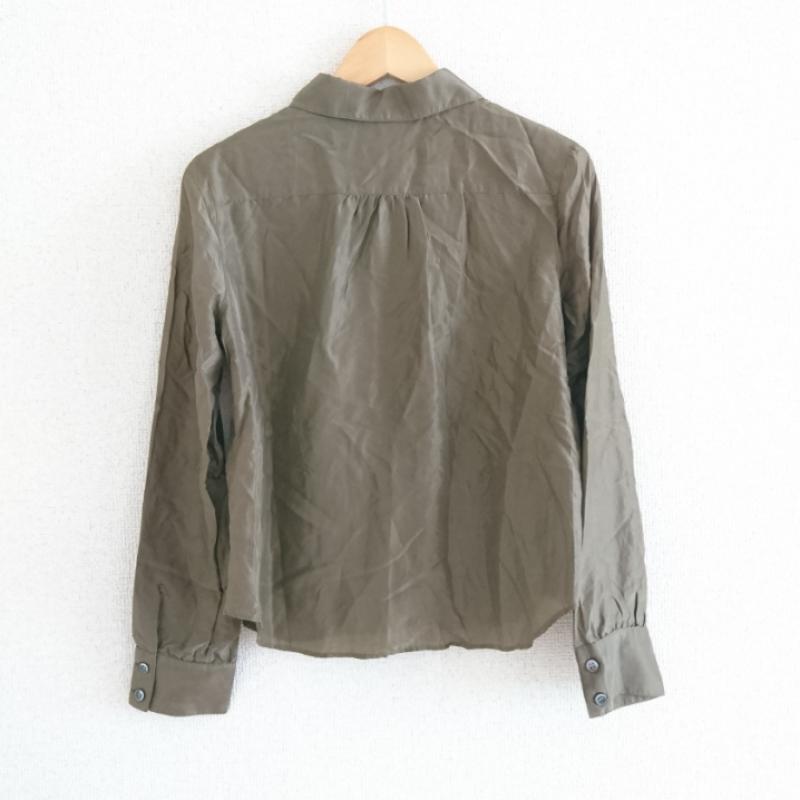 マカフィー MACPHEE シャツ、ブラウス 長袖 無地 茶 / ブラウン / レディース USED 古着 中古 10008412