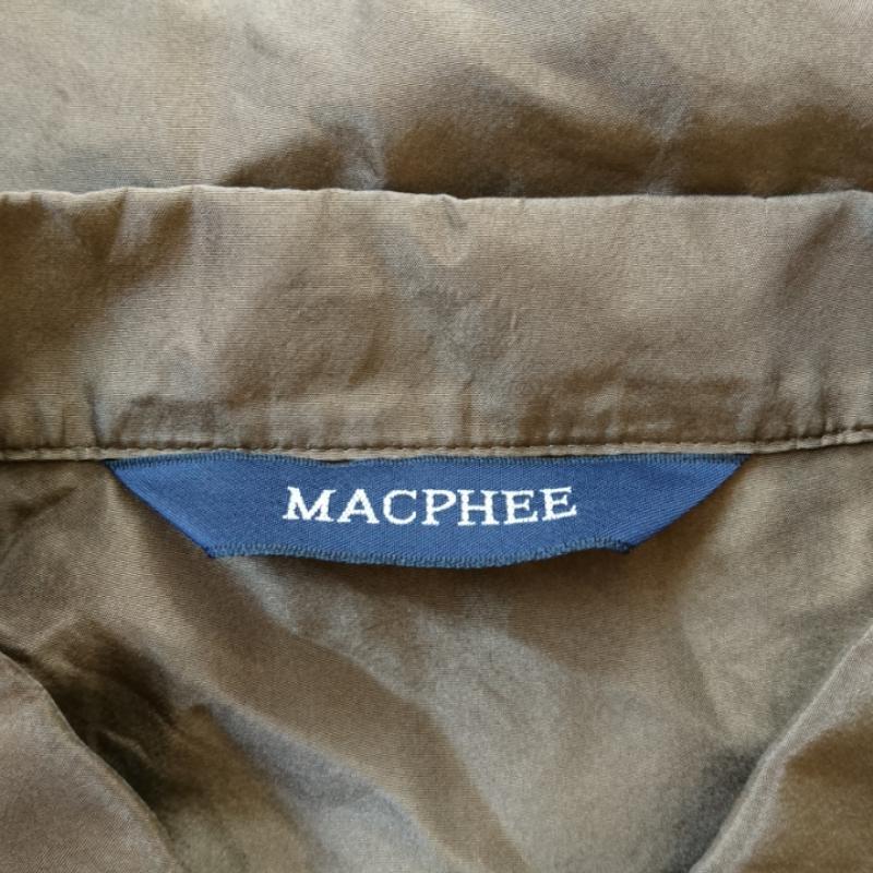 マカフィー MACPHEE シャツ、ブラウス 長袖 無地 茶 / ブラウン / レディース USED 古着 中古 10008412