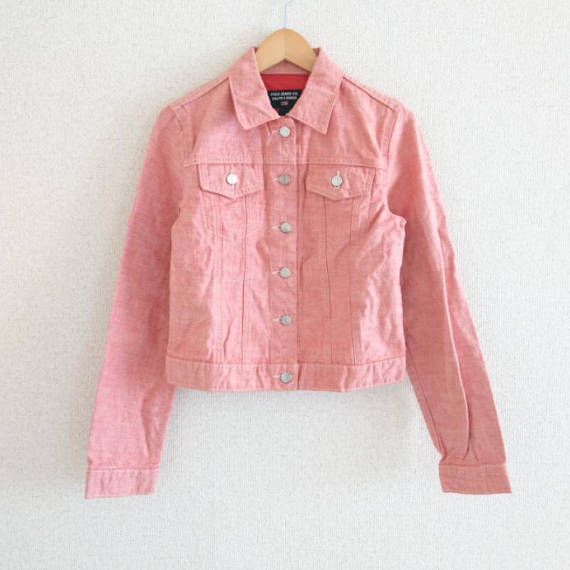 ポロ ジーンズ Polo Jeans Co. ジャケット、上着 ジャケット、ブレザー S 無地 桃 / ピンク / レディース USED 古着 中古 10008417