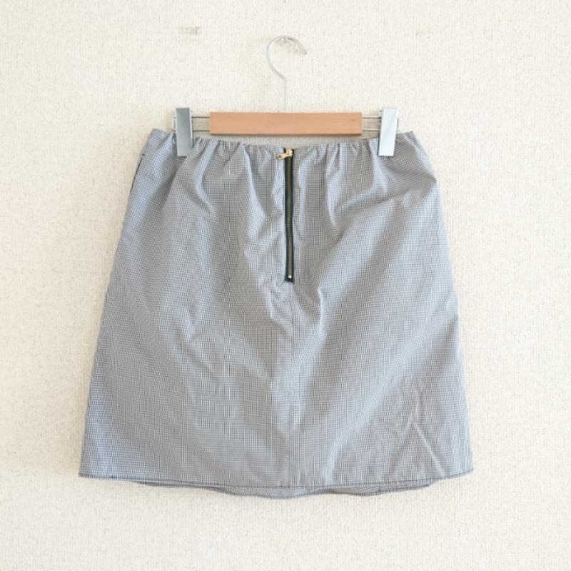 バーニーズ ニューヨーク BARNEYS NEWYORK スカート ひざ丈スカート チェック 白 / ホワイト / X 灰 / グレー / レディース USED 古着 中古 10008427