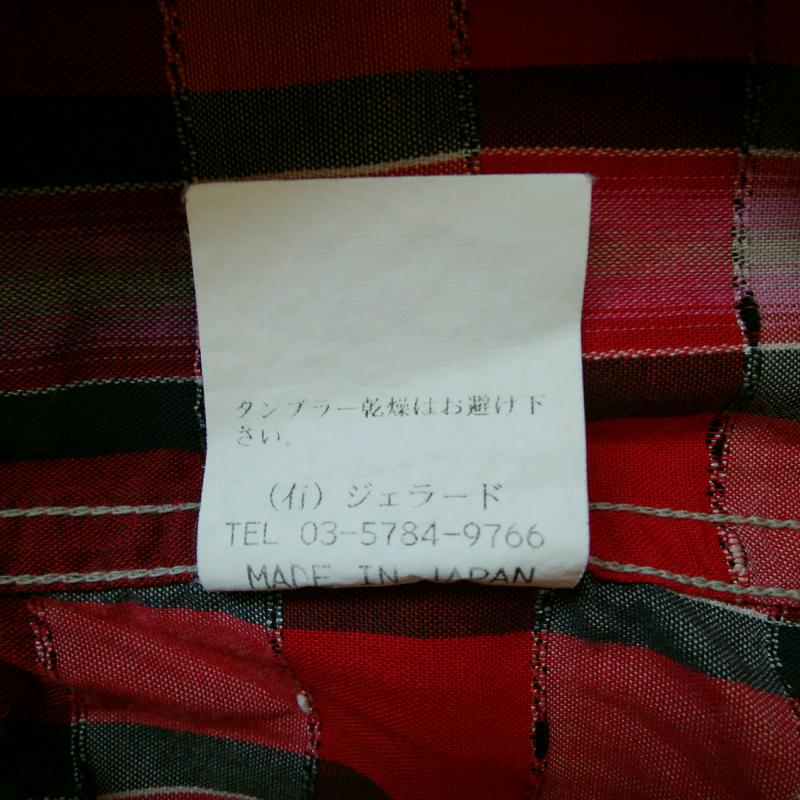 ジェラード JELADO シャツ、ブラウス 長袖 M チェック 赤 / レッド / X 黒 / ブラック / X ベージュ / ベージュ / メンズ USED 古着 中古 10008471