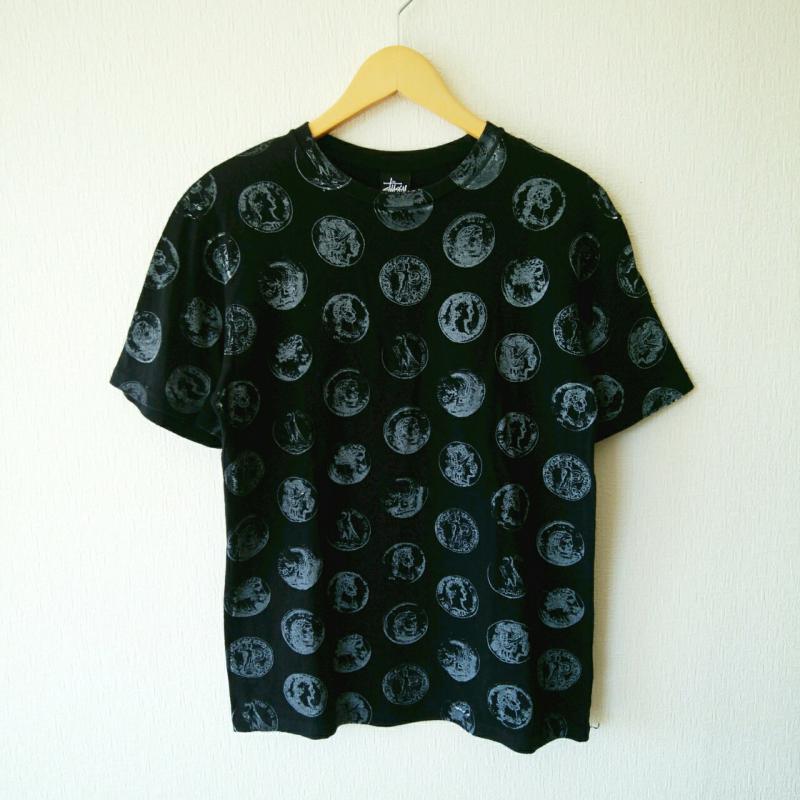 ステューシー STUSSY Tシャツ 半袖 S 黒 / ブラック / X 灰 / グレー / メンズ USED 古着 中古 10008495