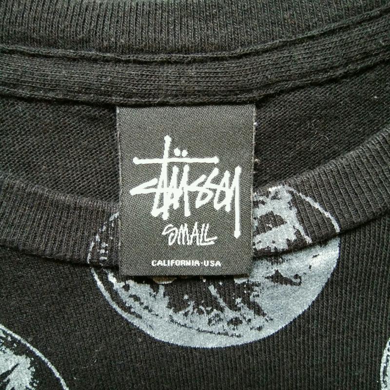 ステューシー STUSSY Tシャツ 半袖 S 黒 / ブラック / X 灰 / グレー / メンズ USED 古着 中古 10008495