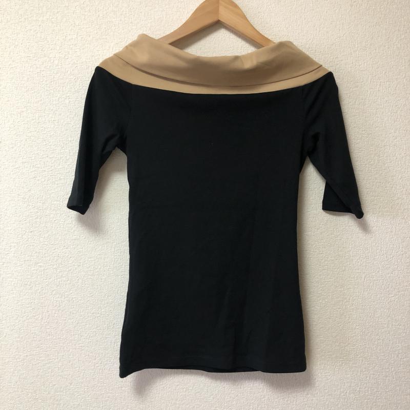 ローレンラルフローレン LAUREN RALPH LAUREN カットソー 七分袖 XS 無地 黒 / ブラック / X ベージュ / ベージュ / レディース USED 古着 中古 10008503