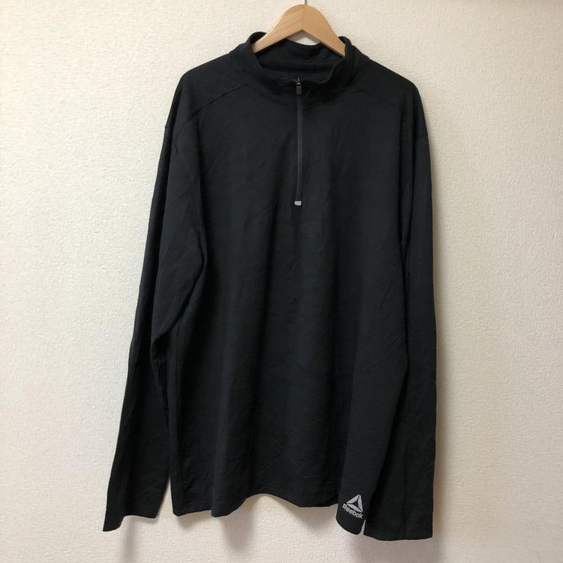 リーボック Reebok カットソー 長袖 無地 X ワンポイント 黒 / ブラック / X 灰 / グレー / メンズ USED 古着 中古 10008511