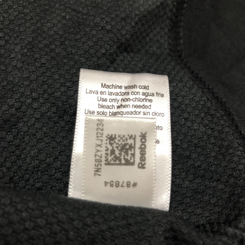 リーボック Reebok カットソー 長袖 無地 X ワンポイント 黒 / ブラック / X 灰 / グレー / メンズ USED 古着 中古 10008511