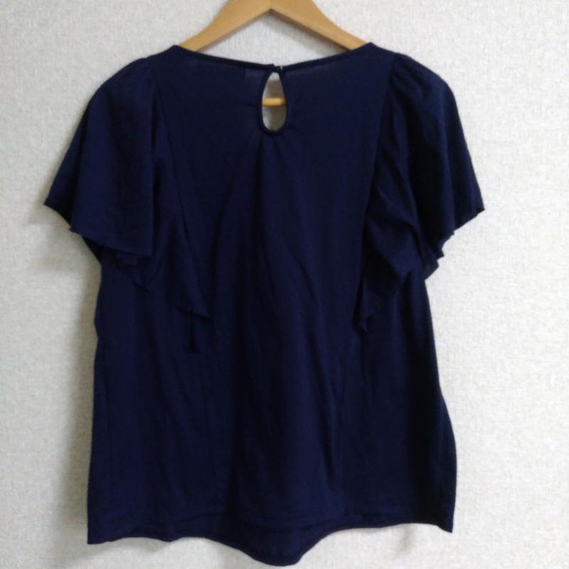 ノンサンス non-sens カットソー 半袖 FREE 無地 紺 / ネイビー / レディース USED 古着 中古 10008567