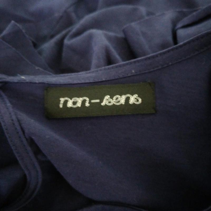 ノンサンス non-sens カットソー 半袖 FREE 無地 紺 / ネイビー / レディース USED 古着 中古 10008567