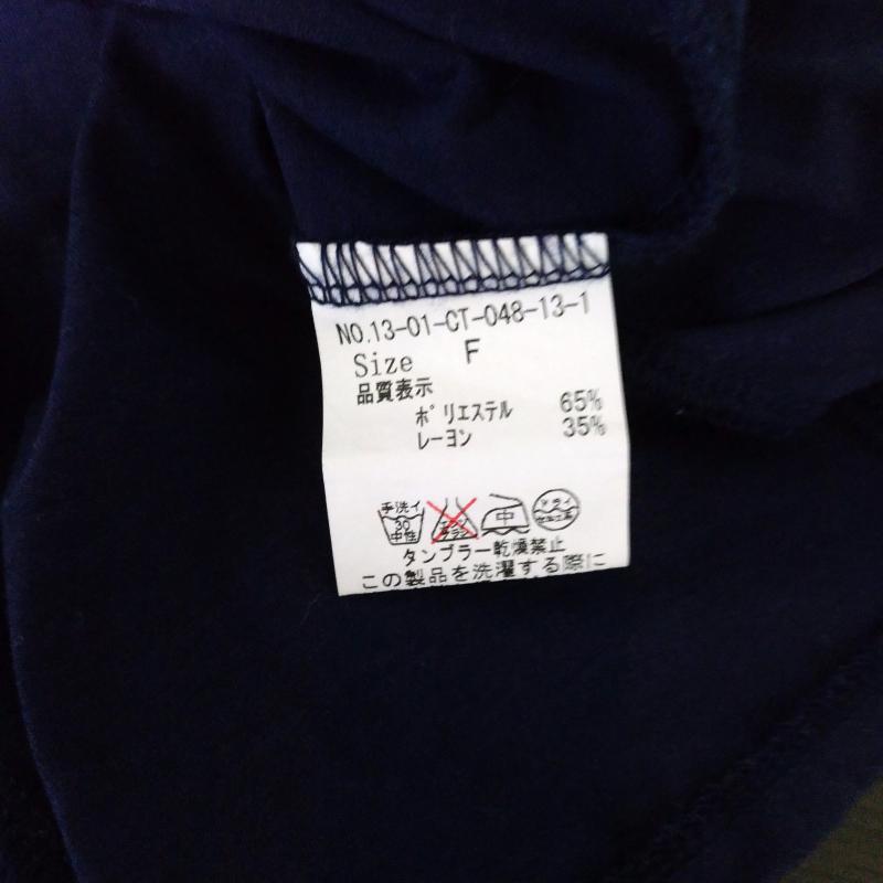 ノンサンス non-sens カットソー 半袖 FREE 無地 紺 / ネイビー / レディース USED 古着 中古 10008567