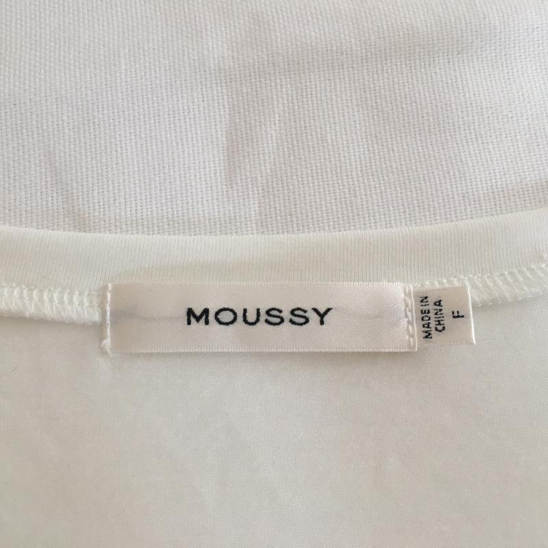 マウジー MOUSSY カットソー 七分袖 FREE 無地 白 / ホワイト / レディース USED 古着 中古 10008585
