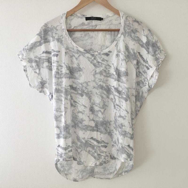 アズールバイマウジー AZUL BY MOUSSY カットソー 半袖 S 白 / ホワイト / X 灰 / グレー / レディース USED 古着 中古 10008598