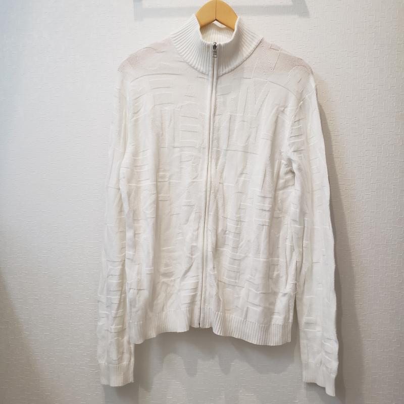アルマーニエクスチェンジ ARMANI EXCHANGE カーディガン 長袖 M 無地 白 / ホワイト / メンズ USED 古着 中古 10008650