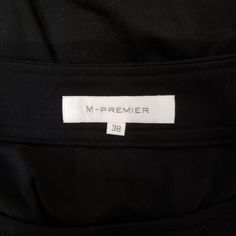 エムプルミエ M-PREMIER カットソー 半袖 38 無地 黒 / ブラック / レディース USED 古着 中古 10008664