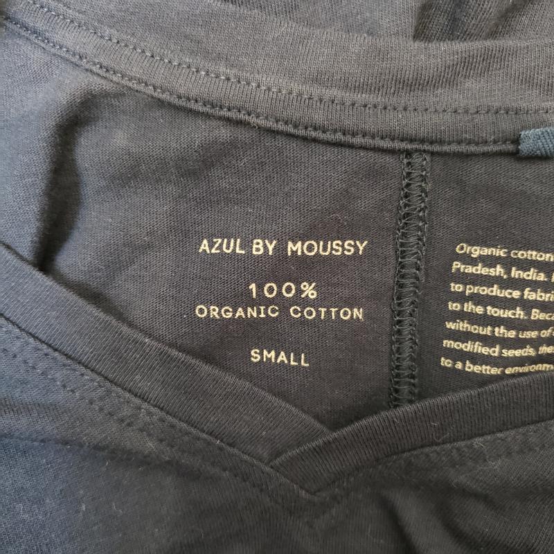 アズールバイマウジー AZUL BY MOUSSY カットソー 長袖 S 無地 紺 / ネイビー / レディース USED 古着 中古 10008686