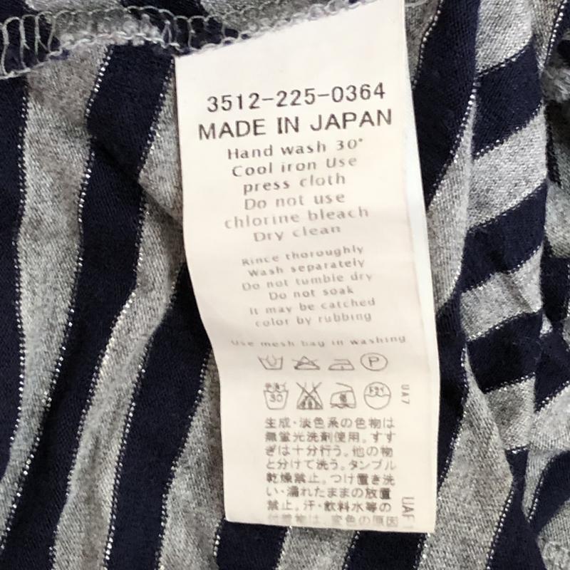グリーンレーベルリラクシング green label relaxing カットソー 半袖 ボーダー柄 紺 / ネイビー / X 灰 / グレー / X 銀 / シルバー / レディース USED 古着 中古 10008704