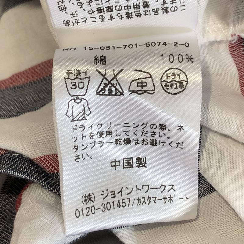 シンプリシテェ Simplicite シャツ、ブラウス 半袖 ボーダー柄 白 / ホワイト / X 灰 / グレー / X 赤 / レッド / レディース USED 古着 中古 10008716