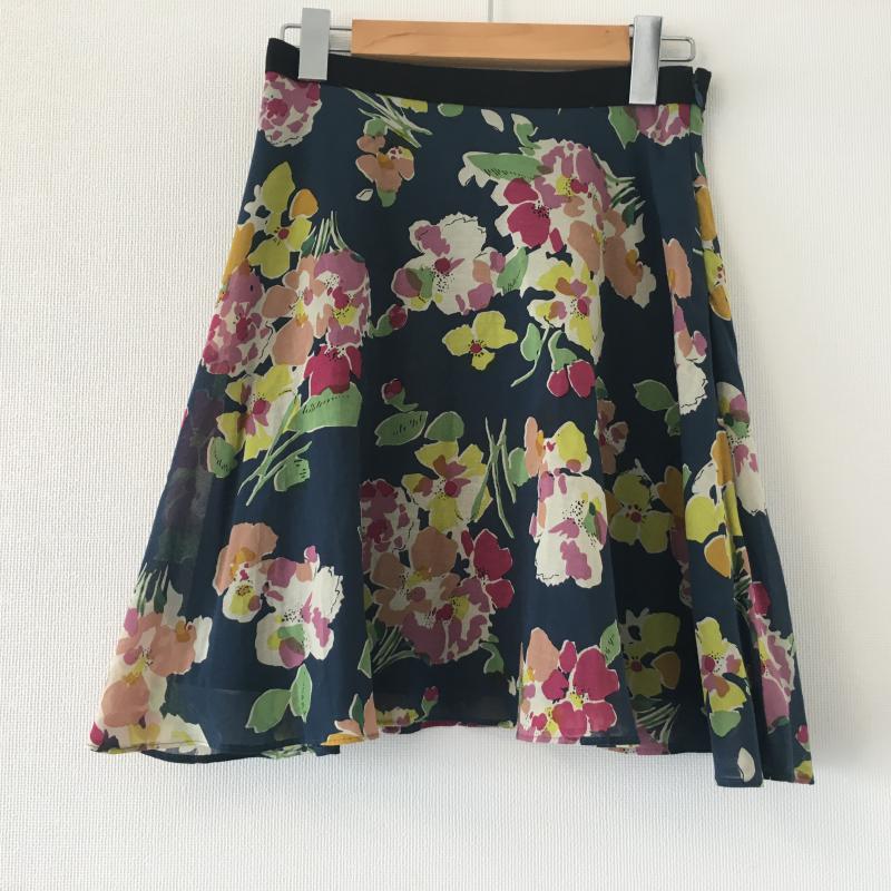 ジルスチュアート JILLSTUART スカート ミニスカート 0 花柄 X 総柄 紺 / ネイビー / X 桃 / ピンク / X 黄 / イエロー / X 白 / ホワイト / X 橙 / オレンジ / X 緑 / グリーン / レディース USED 古着 中古 10008767