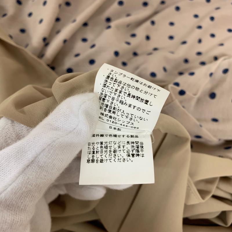シップス SHIPS ワンピース ミニスカート FREE ドット ベージュ / ベージュ / X 紺 / ネイビー / レディース USED 古着 中古 10008803
